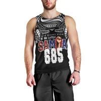 Super Samoa-Six Eight Five to The World Men Tank Top Traditional Samoan Tattoo Black Color LT03 - Polynesian Pride