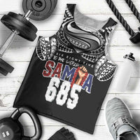Super Samoa-Six Eight Five to The World Men Tank Top Traditional Samoan Tattoo Black Color LT03 - Polynesian Pride