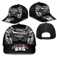 Super Samoa-Six Eight Five to The World Mesh Trucker Cap Traditional Samoan Tattoo Black Color LT03 - Polynesian Pride