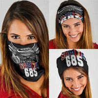 Super Samoa-Six Eight Five to The World Neck Gaiter Traditional Samoan Tattoo Black Color LT03 - Polynesian Pride