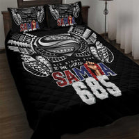 Super Samoa-Six Eight Five to The World Quilt Bed Set Traditional Samoan Tattoo Black Color