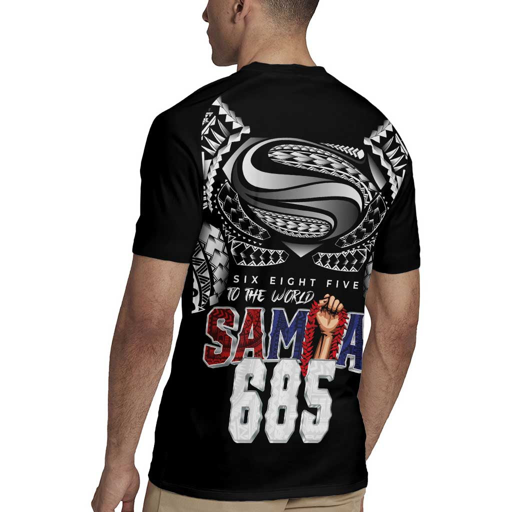 Super Samoa-Six Eight Five to The World Rugby Jersey Traditional Samoan Tattoo Black Color LT03 - Polynesian Pride