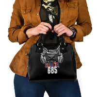 Super Samoa-Six Eight Five to The World Shoulder Handbag Traditional Samoan Tattoo Black Color LT03 - Polynesian Pride