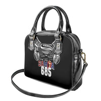 Super Samoa-Six Eight Five to The World Shoulder Handbag Traditional Samoan Tattoo Black Color LT03 - Polynesian Pride