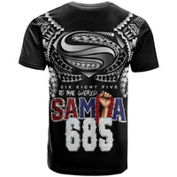 Super Samoa-Six Eight Five to The World T Shirt Traditional Samoan Tattoo Black Color LT03 - Polynesian Pride