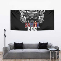 Super Samoa-Six Eight Five to The World Tapestry Traditional Samoan Tattoo Black Color LT03 - Polynesian Pride