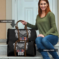 Super Samoa-Six Eight Five to The World Travel Bag Traditional Samoan Tattoo Black Color LT03 - Polynesian Pride