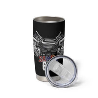 Super Samoa-Six Eight Five to The World Tumbler Cup Traditional Samoan Tattoo Black Color LT03 - Polynesian Pride
