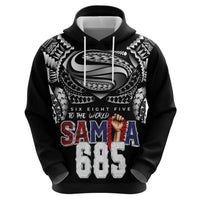 Super Samoa-Six Eight Five to The World Zip Hoodie Traditional Samoan Tattoo Black Color LT03 - Polynesian Pride
