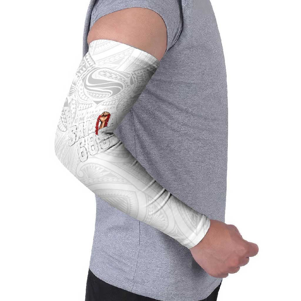 Super Samoa-Six Eight Five to The World Arm Sleeves Traditional Samoan Tattoo All White
