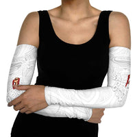 Super Samoa-Six Eight Five to The World Arm Sleeves Traditional Samoan Tattoo All White