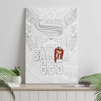 Super Samoa-Six Eight Five to The World Canvas Wall Art Traditional Samoan Tattoo All White LT03 - Polynesian Pride