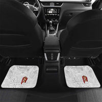 Super Samoa-Six Eight Five to The World Car Mats Traditional Samoan Tattoo All White LT03 Set 2pcs - Back White - Polynesian Pride