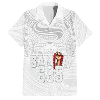 Super Samoa-Six Eight Five to The World Family Matching Off Shoulder Maxi Dress and Hawaiian Shirt Traditional Samoan Tattoo All White