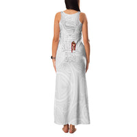Super Samoa-Six Eight Five to The World Family Matching Tank Maxi Dress and Hawaiian Shirt Traditional Samoan Tattoo All White