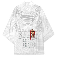Super Samoa-Six Eight Five to The World Kimono Traditional Samoan Tattoo All White LT03 - Polynesian Pride