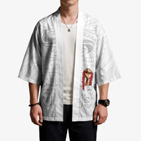 Super Samoa-Six Eight Five to The World Kimono Traditional Samoan Tattoo All White LT03 - Polynesian Pride
