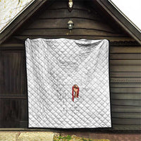 Super Samoa-Six Eight Five to The World Quilt Traditional Samoan Tattoo All White LT03 - Polynesian Pride