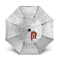Super Samoa-Six Eight Five to The World Umbrella Traditional Samoan Tattoo All White