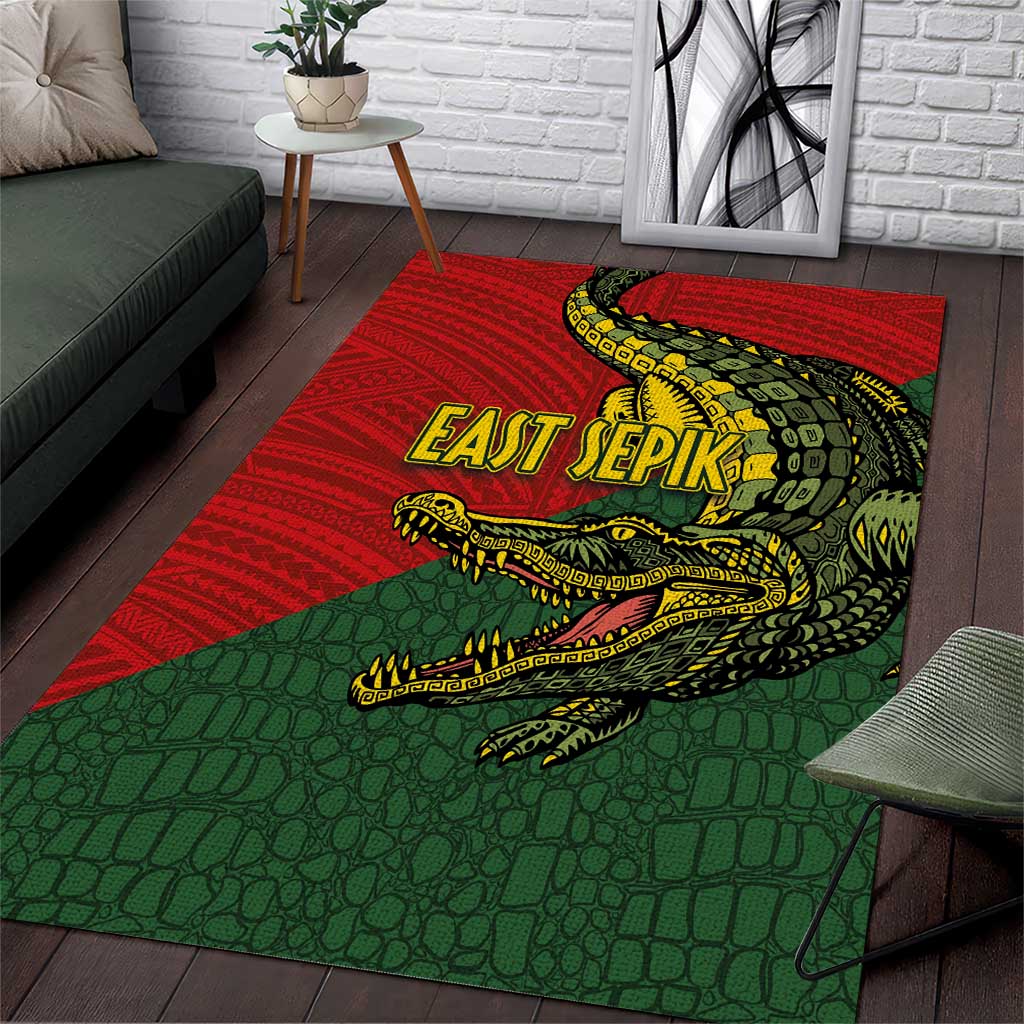 Sepik River Crocodile & Arts Festival Melanesian Pattern Area Rug LT03 Red - Polynesian Pride