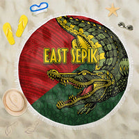 Sepik River Crocodile & Arts Festival Melanesian Pattern Beach Blanket LT03 One Size 150cm Red - Polynesian Pride