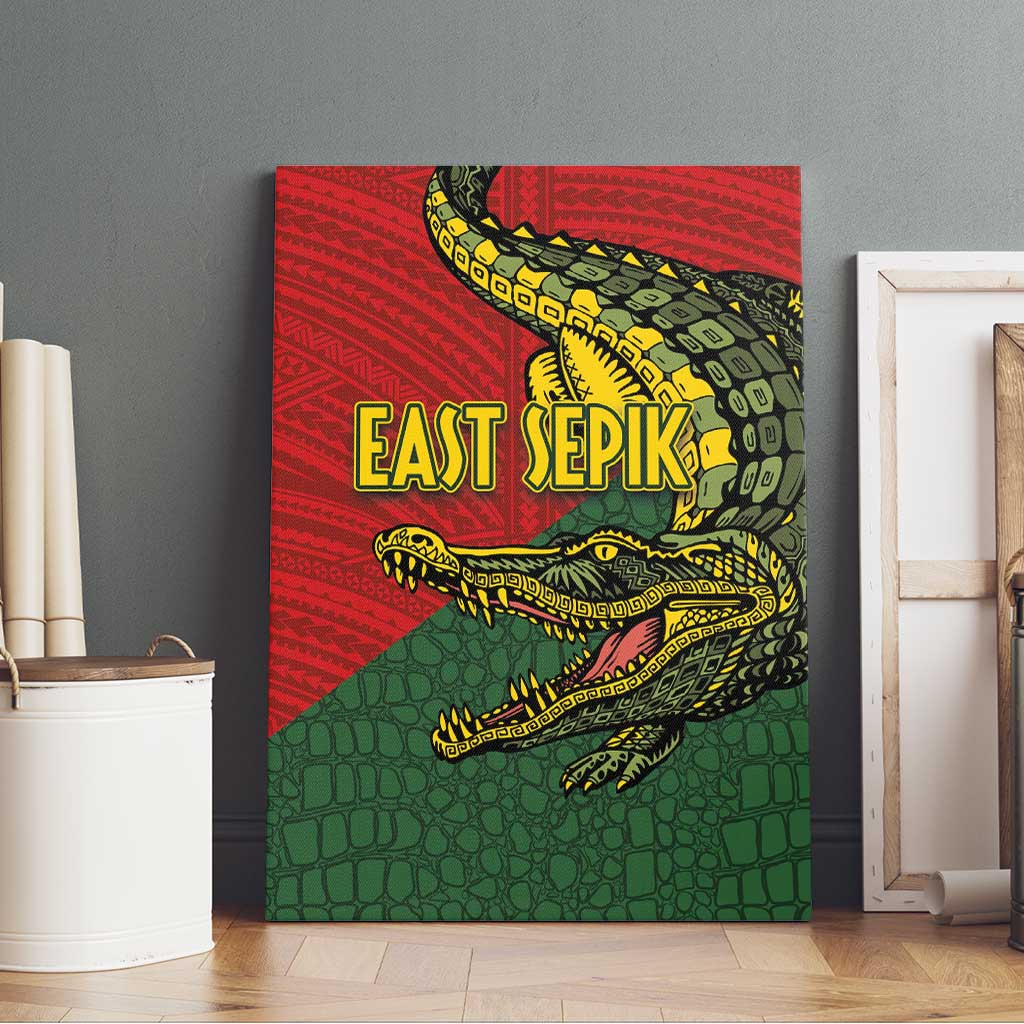 Sepik River Crocodile & Arts Festival Melanesian Pattern Canvas Wall Art LT03 - Polynesian Pride