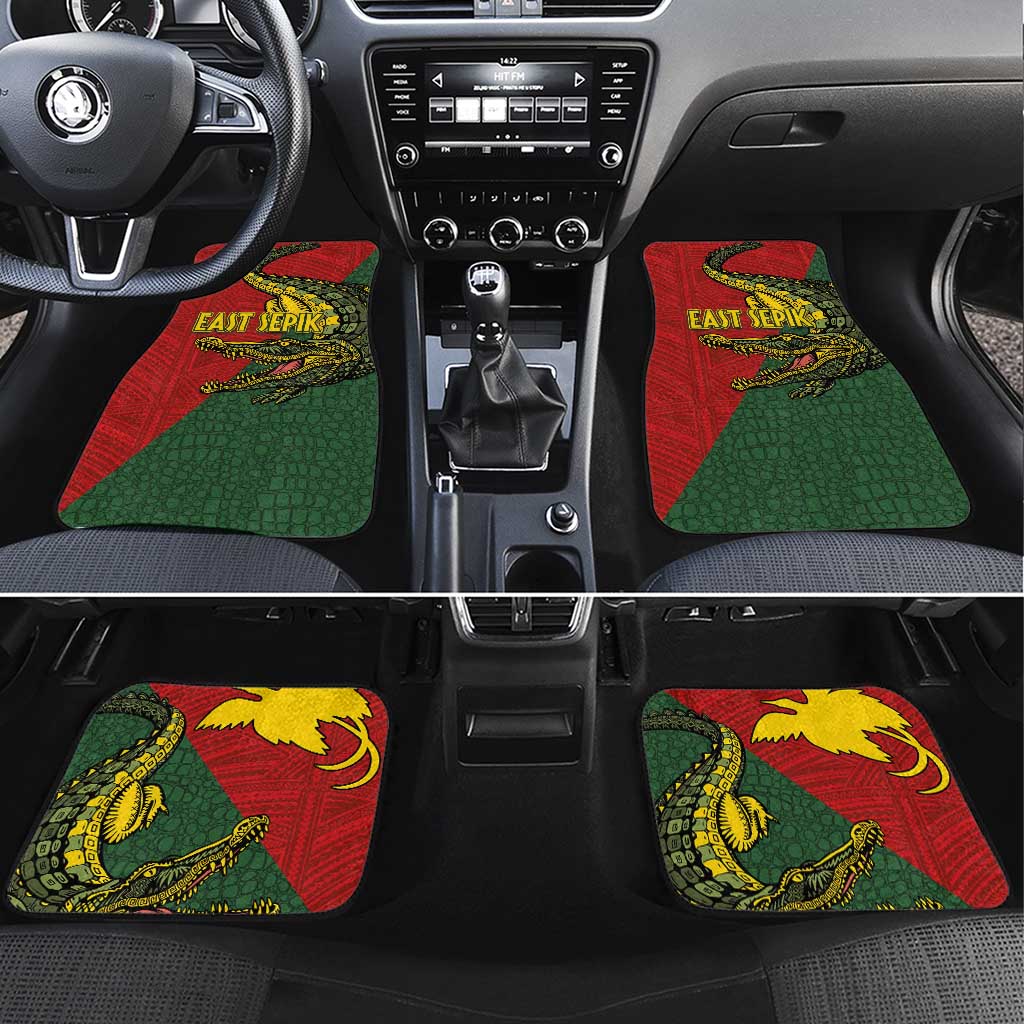 Sepik River Crocodile & Arts Festival Melanesian Pattern Car Mats LT03 Set 4pcs Red - Polynesian Pride