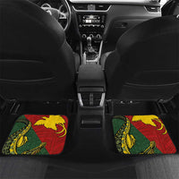 Sepik River Crocodile & Arts Festival Melanesian Pattern Car Mats LT03 Set 2pcs - Back Red - Polynesian Pride