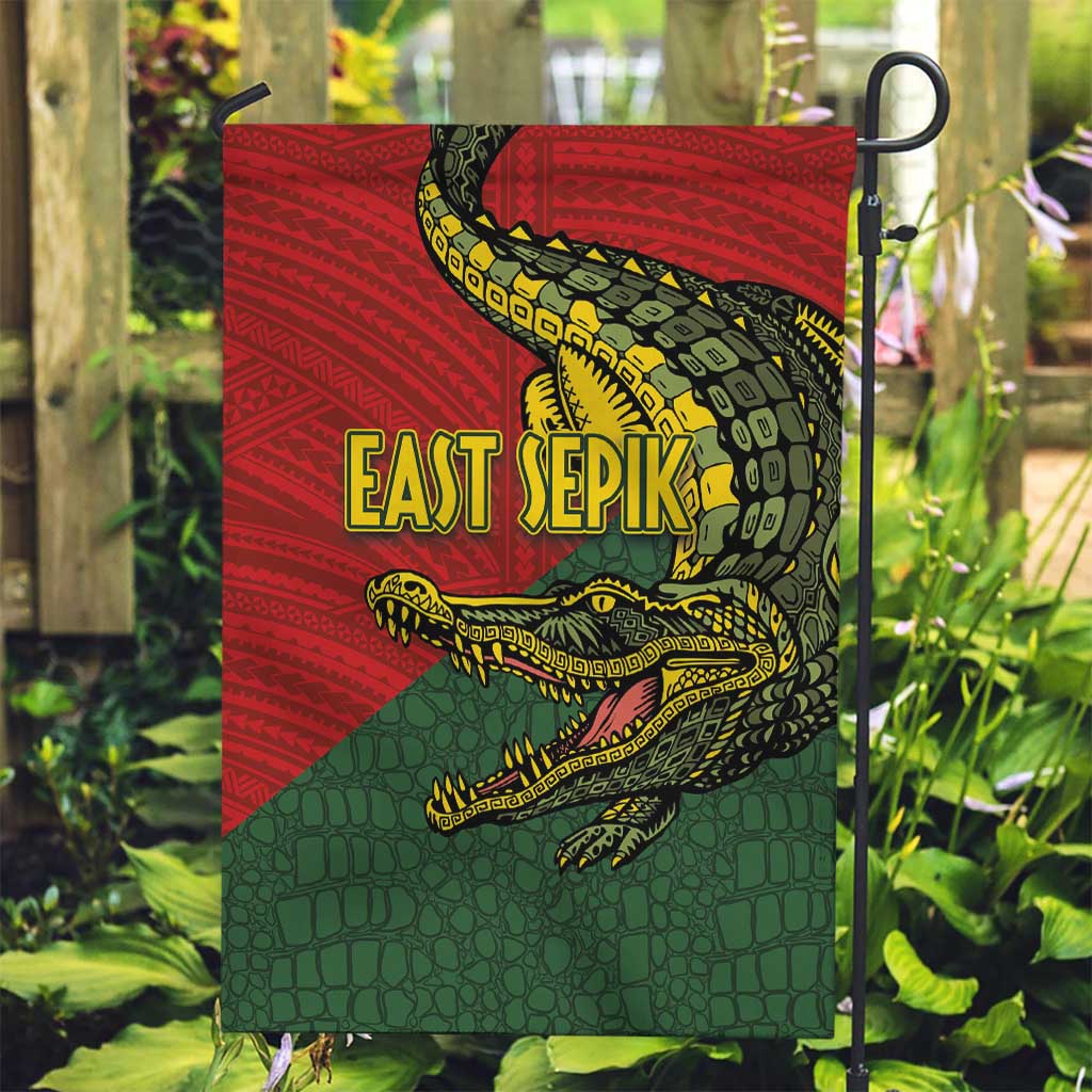 Sepik River Crocodile & Arts Festival Melanesian Pattern Garden Flag LT03 Garden Flag Red - Polynesian Pride