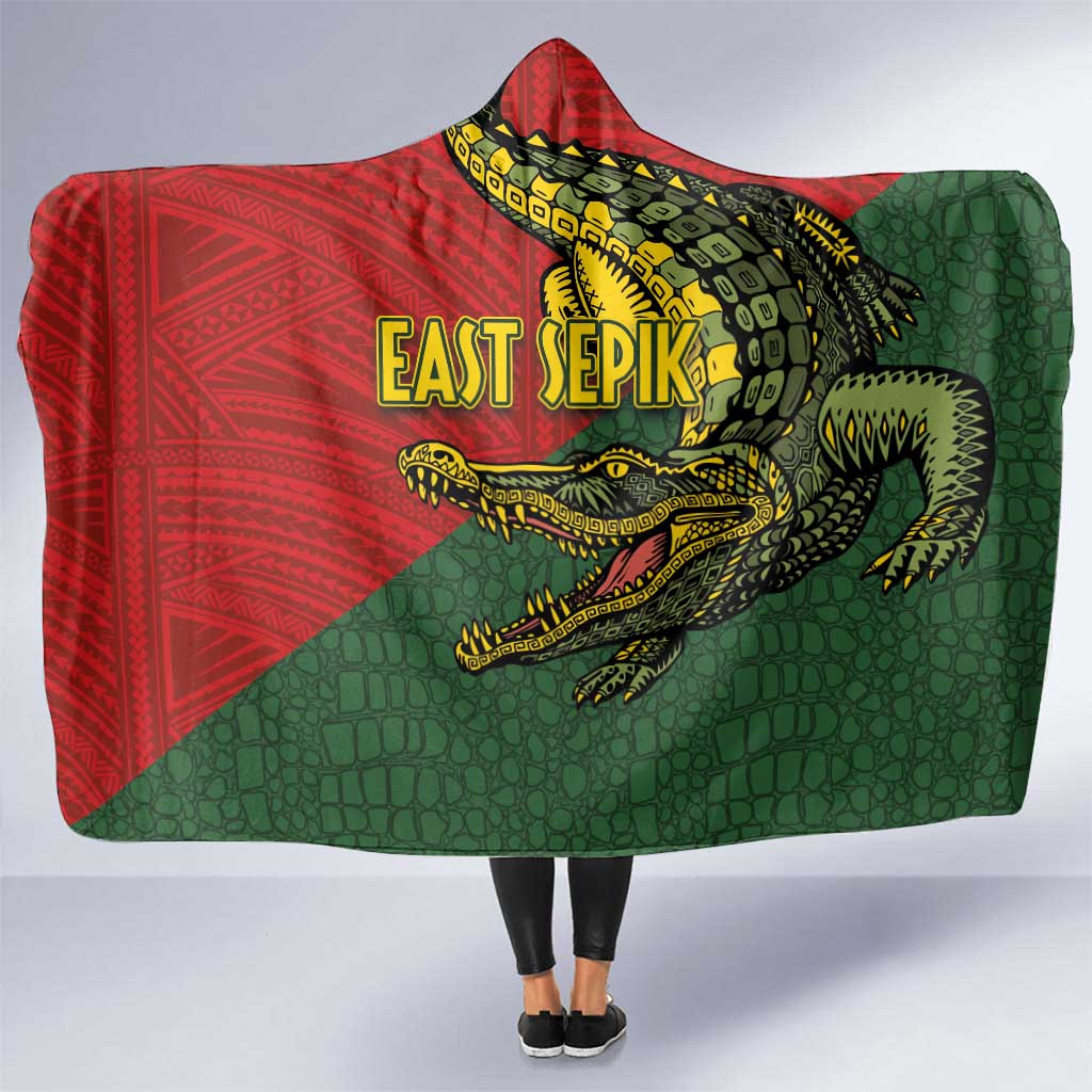 Sepik River Crocodile & Arts Festival Melanesian Pattern Hooded Blanket LT03 One Size Red - Polynesian Pride