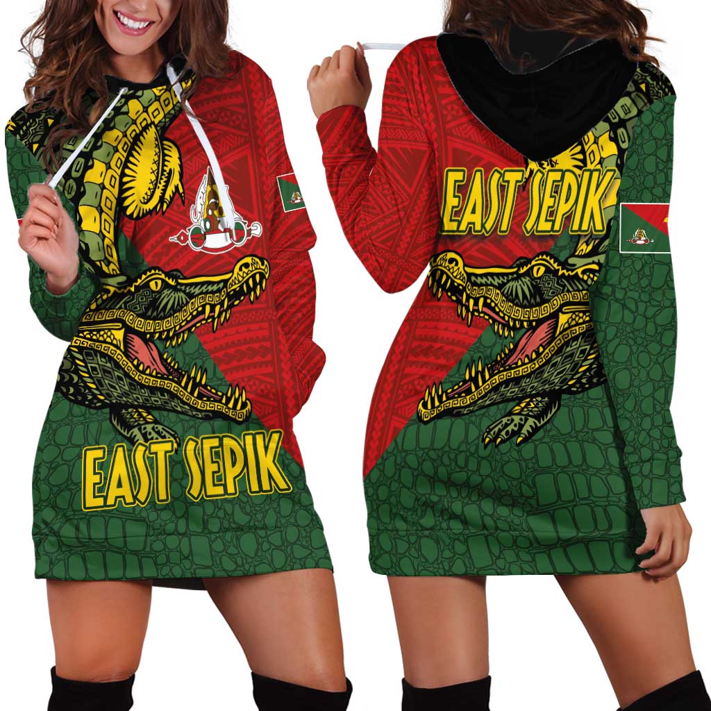 Sepik River Crocodile & Arts Festival Melanesian Pattern Hoodie Dress LT03 - Polynesian Pride