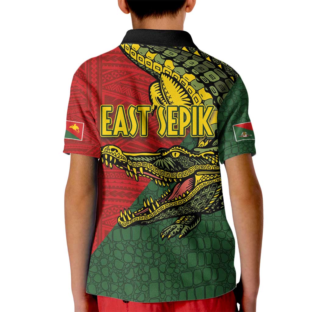 Sepik River Crocodile & Arts Festival Melanesian Pattern Kid Polo Shirt