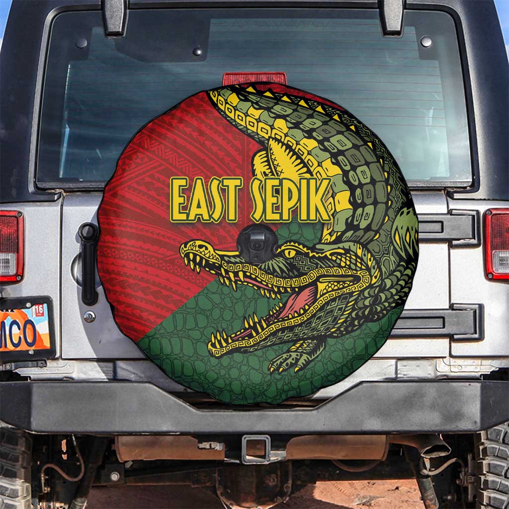 Sepik River Crocodile & Arts Festival Melanesian Pattern Spare Tire Cover LT03 Red - Polynesian Pride
