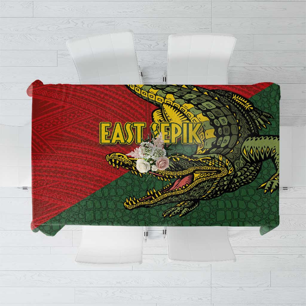 Sepik River Crocodile & Arts Festival Melanesian Pattern Tablecloth LT03 Red - Polynesian Pride