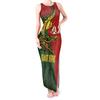 Sepik River Crocodile & Arts Festival Melanesian Pattern Tank Maxi Dress LT03 Women Red - Polynesian Pride