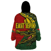 Sepik River Crocodile & Arts Festival Melanesian Pattern Wearable Blanket Hoodie LT03 - Polynesian Pride