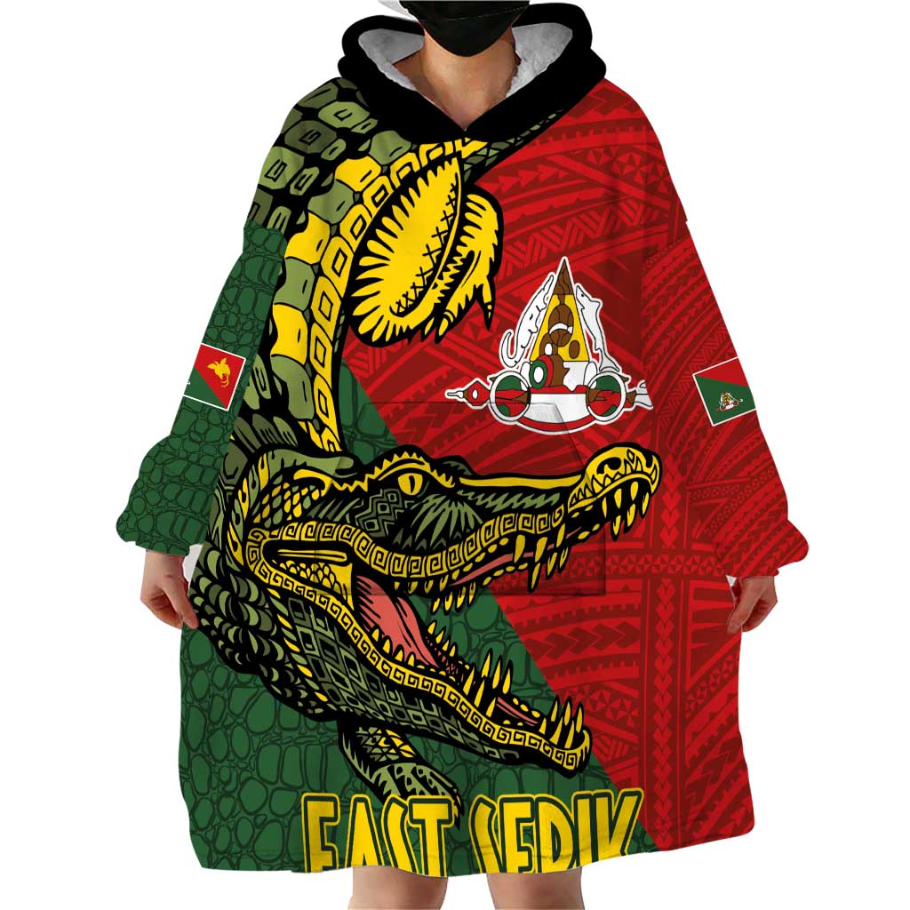 Sepik River Crocodile & Arts Festival Melanesian Pattern Wearable Blanket Hoodie LT03 - Polynesian Pride
