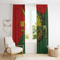 Sepik River Crocodile & Arts Festival Melanesian Pattern Window Curtain LT03 - Polynesian Pride