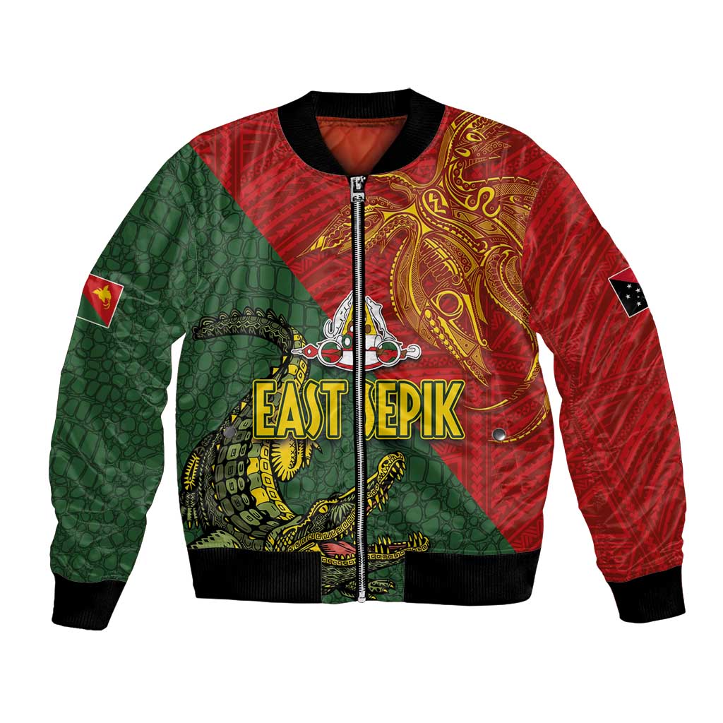 Sepik River Crocodile & Arts Festival Bomber Jacket Bird-of-paradise Melanesian Tattoo