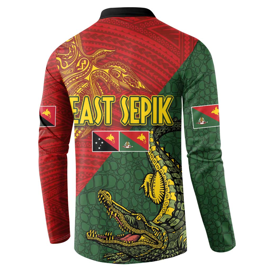 Sepik River Crocodile & Arts Festival Button Sweatshirt Bird-of-paradise Melanesian Tattoo LT03 - Polynesian Pride
