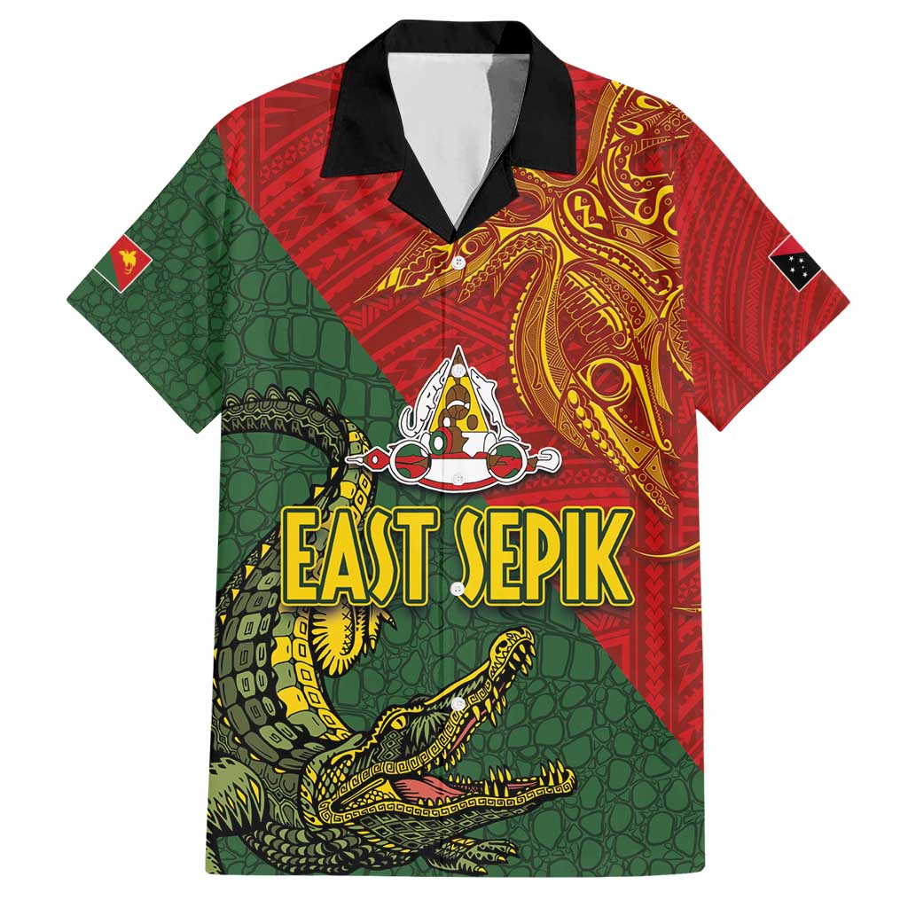 Sepik River Crocodile & Arts Festival Hawaiian Shirt Bird-of-paradise Melanesian Tattoo LT03 Red - Polynesian Pride