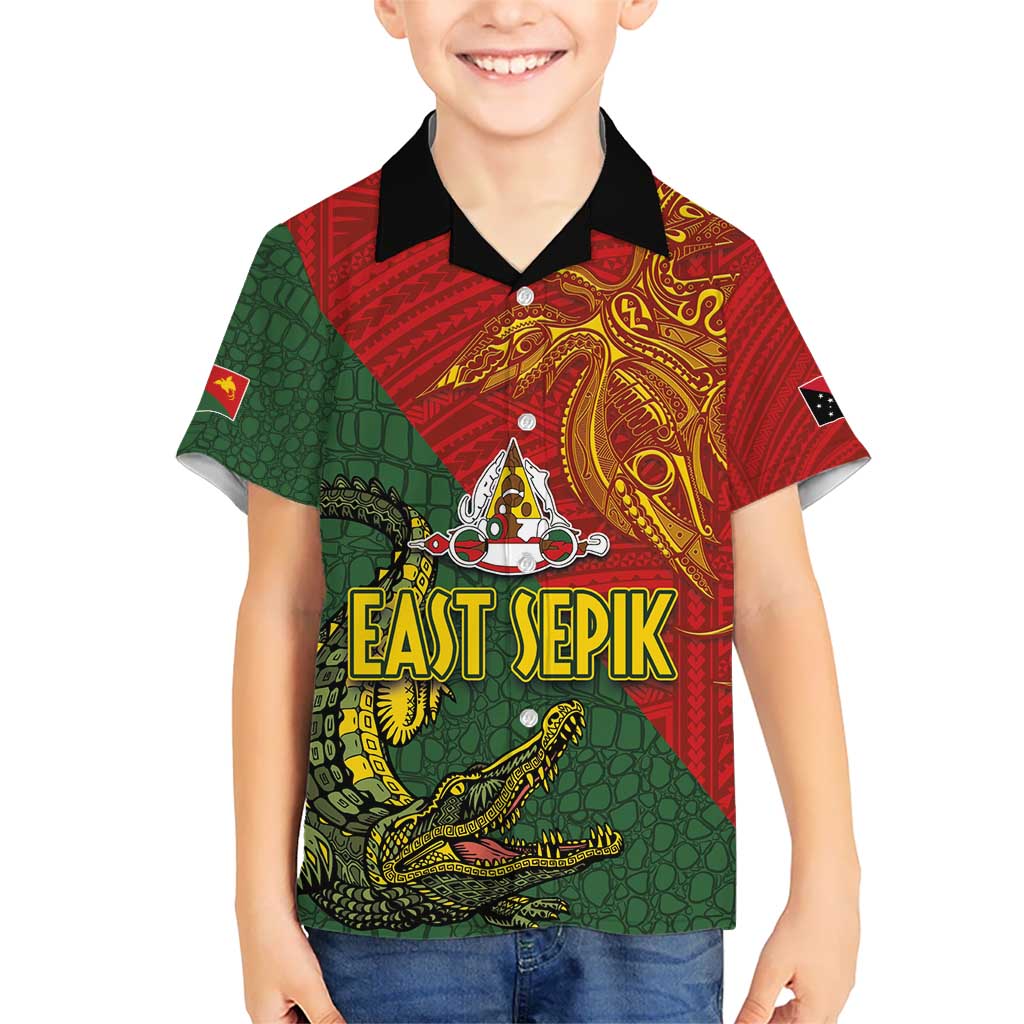 Sepik River Crocodile & Arts Festival Kid Hawaiian Shirt Bird-of-paradise Melanesian Tattoo