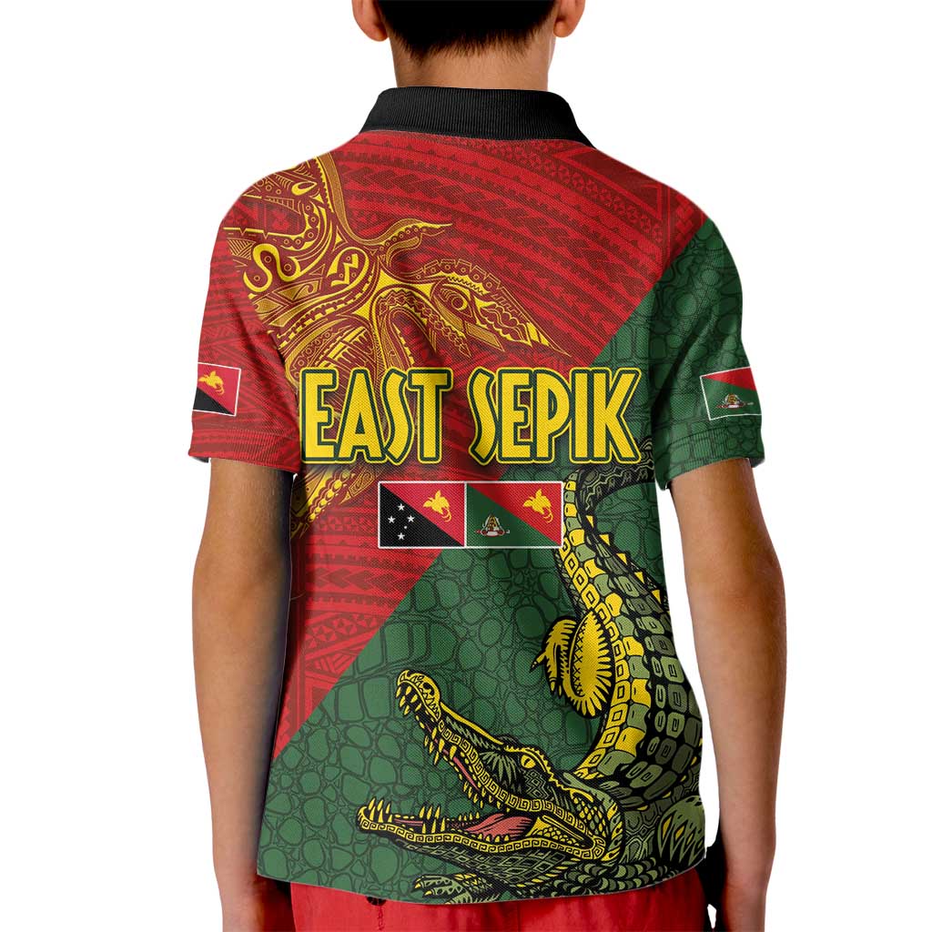 Sepik River Crocodile & Arts Festival Kid Polo Shirt Bird-of-paradise Melanesian Tattoo