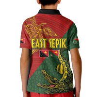 Sepik River Crocodile & Arts Festival Kid Polo Shirt Bird-of-paradise Melanesian Tattoo