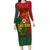 Sepik River Crocodile & Arts Festival Long Sleeve Bodycon Dress Bird-of-paradise Melanesian Tattoo