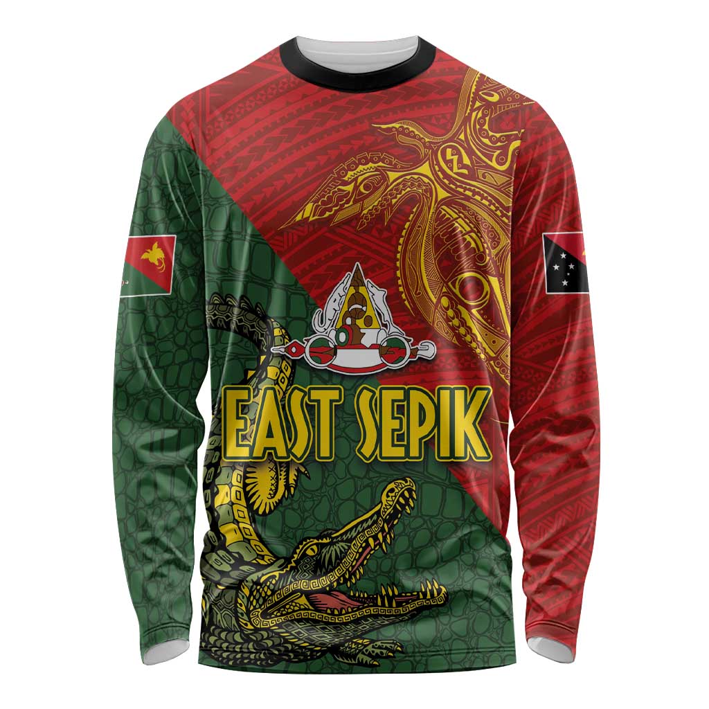 Sepik River Crocodile & Arts Festival Long Sleeve Shirt Bird-of-paradise Melanesian Tattoo