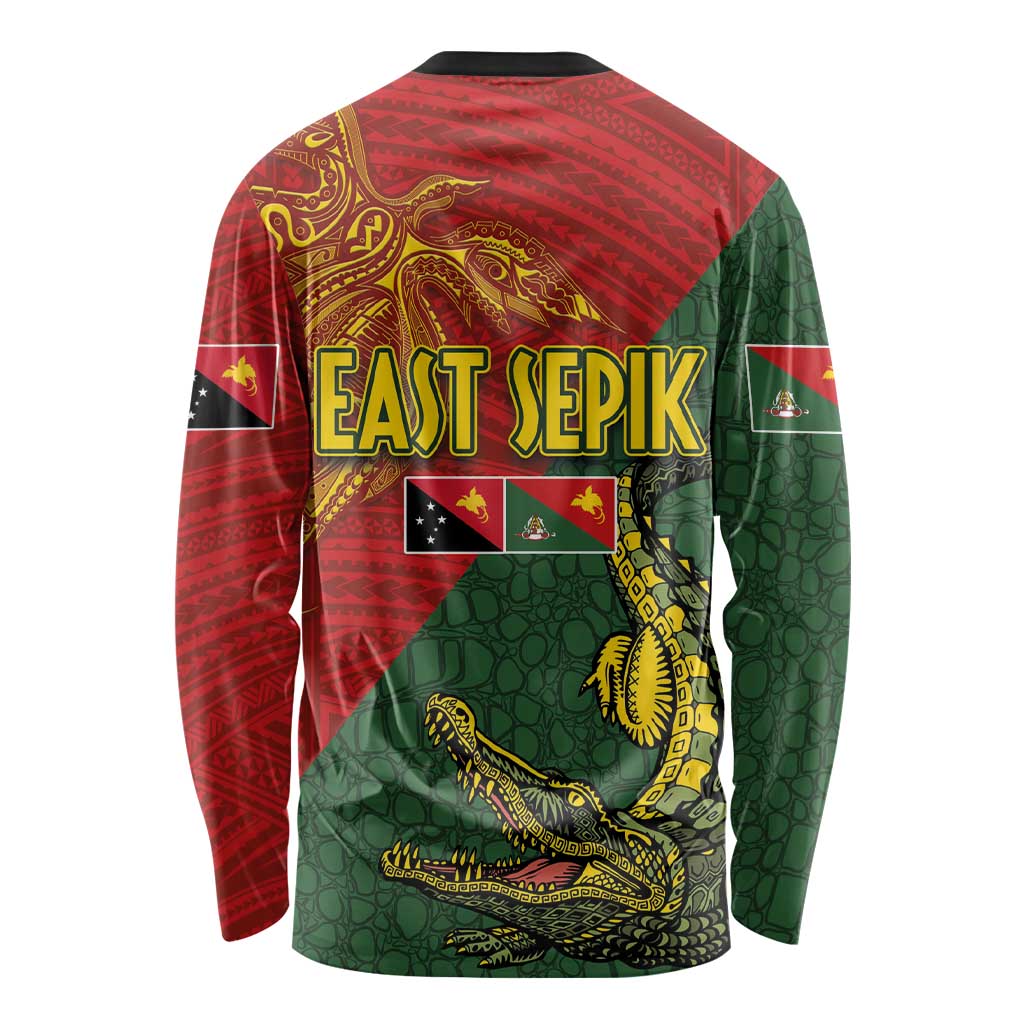 Sepik River Crocodile & Arts Festival Long Sleeve Shirt Bird-of-paradise Melanesian Tattoo