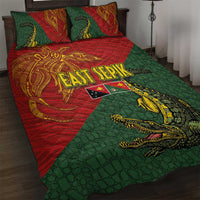 Sepik River Crocodile & Arts Festival Quilt Bed Set Bird-of-paradise Melanesian Tattoo