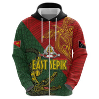 Sepik River Crocodile & Arts Festival Zip Hoodie Bird-of-paradise Melanesian Tattoo