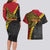 Papua New Guinea Independence Day Couples Matching Long Sleeve Bodycon Dress and Hawaiian Shirt Bird-of-paradise Melanesian Tattoo